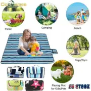 78"Extra Large 3Layers Soft Picnic Blanket Rug Waterproof Mat Camping Beach 78in