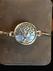 Tree of Life Bangle bracelet - gold toned