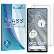 [2 Pack] Google Pixel 7a (6.1”) Tempered Glass Crystal Clear Premium 9H HD Screen Protector by MEZON – Case Friendly, Shock Absorption (Pixel 7a, 9H) – FREE EXPRESS
