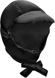 [Colaxi] Down Hat with Earflaps Winter Hat Peaked Hat Warm Hat with Visor Down Cap for Camping Biking Snow Sports Motorcycle Hiking