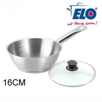 在飛比找momo購物網優惠-【德國ELO】不鏽鋼單柄碗形湯鍋(16CM)