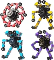 Spinner Transformable Fingertip Gyro, Stress Relief, (Fingertip Toy 4 Pieces)