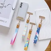New color printed ribbon mobile phone lanyard camera keychain anti loss wristband rope water cup bag short mobile phone lanyard
