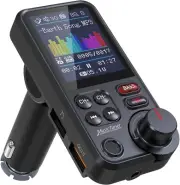 Nulaxy FM Bluetooth Transmitter for Car, Strong Microphone Black