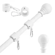 Flag Pole for House-5ft, Flag Pole kit Tangle Free with Holder Metal Flagpole...