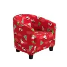 Sofa Cover Red Christmas Design Dust Proof Chair Tub Slipcover Home Decor fabric