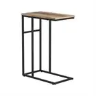 Artiss Side Table, Industrial Style, Wood Top, C-Shape, Anti-Scratch