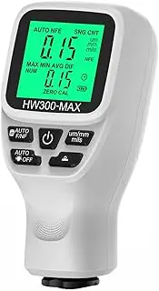 0-2000UM Thickn Gauge High Precise Digital Automobile Film Thickn Meter Car Paint Coating Thickn Tester Three Probe Modes Three Units Switching with Zeroing Calibration White