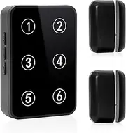 Daytech Door Sensor Chime Wireless Door Alarm Sensor When Opens, Entry Alert Buzzer Doorbell Chime for Business Home Security, 1 Receiver 2 Transmitters