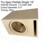 TRU SPEC Prefab Single 10" Subwoofer Enclosure Sub Box Vented High Output