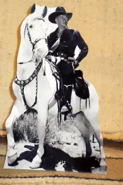 Hopalong Cassidy and Topper Western Tabletop Display Standee 10 1/2" Tall