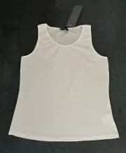 LIZ JORDAN: Size: 14. Modest Style Slinky-Feel OFF-WHITE, Body Tank-Singlet