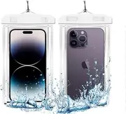 Waterproof Phone Case, Waterproof Phone Pouch for Smart Phone, Compitable with iPhone 14 13 12 11 Pro Max XS Plus, Samsung Galaxy, LG, Google Pixel, Motorola, IPX8 Waterproof Dry Bag. (White)