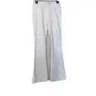Umgee White Flare Pants Distressed Elastic Waist Size Small NWT