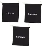 Beatifufu Storage Bag Drawstring 3pcs Hair Dryer Storage Bag Cotton Drawstring Bags Hair Dryer Straightener Holder Hair Dryer Holder Bag Hairdryer Bag for Traveling Blow Dryer Bag Jewelry Bags Drawstring Fabric