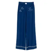 [Maison Labiche] Maison Labiche Bird-embroidered Trousers XS BLUE