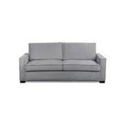 Zeplin Queen Sofa Bed Upholstered Fabric Lounge Couch With Memory Mattress Foam - Slate