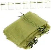 Parliky 50pcs Fruit Mesh Bags: 15 X 20 Cm Reusable Netting Bag with Drawstring for Apples Grapes Tomatoes Outdoor Gardening Supplies