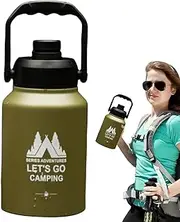 Water Flask - Insulated Stainless Steel Vacuum Flask - Workout Flask Jug, Travel Mug for Gym, Outdoor Sports, Hiking, Cycling, Camping, Running