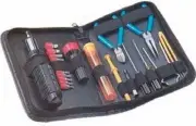 23 PCS Electronic Tool Repair Kit With Zip Up Case Tweezers Cutters Needle Nose