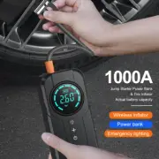 Portable Air Pump Air Compressor Battery Booster LED Car Jump Starter Power Bank