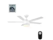 Home Decorators Merwry 48 in. LED White Ceiling Fan Light Kit Remote NEW