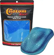 Custom Shop - Deep Marine Blue - 4-ounces of Standard Metal Flake .015" 375 Micron Size - Premium Automotive Grade Flake, UV, Fade, Solvent & Resistant - Epoxy Resin Metallic Glitter - Car Painting