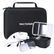 Magnifying Glasses with Light, Head Mount Magnifier with 5 Lenses, Headband, ...