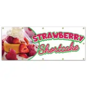 Strawberry Shortcake Banner Concession Stand Food Truck Single Sided