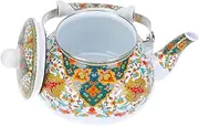 PRETYZOOM 1Pc Decorative Enamel Teapot Heating Kettle for Gas Induction Cookers Retro Design Easy to Fill Clean Kitchen Helper for Home Tea Brewing