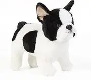 Tiny Heart French Bulldog Soft Toy Plush Toy 26 cm/10 Inch Realistic Bulldog Plush Beautiful Animal Cute and Soft Gifts Dog for Children Boys and Girls Toy White