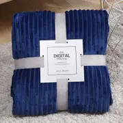 Dark Blue Winter Warm Ribbed Throw Bedding Blanket Bedding Blanket Soft Blanket
