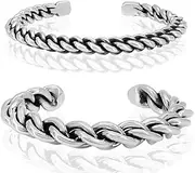 [VY JEWELRY] Heavy Power 925 Solid Sterling Silver Cuff Bangle Bracelets for Men and Women – Big & Small
