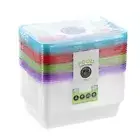 20PK Lemon & Lime 500ml Reusable Meal Food Container Rectangle w/ Coloured Lids