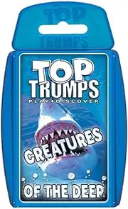 Top Trumps: Creatures of the Deep - Card Game - Fun, Educational, Nature, Ocean, Predators, Blue