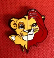 THE LION KING Simba And Mufasa Enamel Pin/Brooch