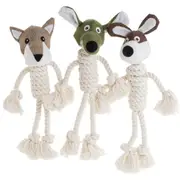 YES4PETS 2 x Pet Puppy Dog Toy Play Animal Plush Toy Soft Kingdom Fuzzy Knotted animals 38X10CM