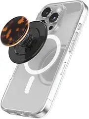 PopSockets Phone Grip Compatible with MagSafe, Phone Holder, Wireless Charging Compatible - Tortoise