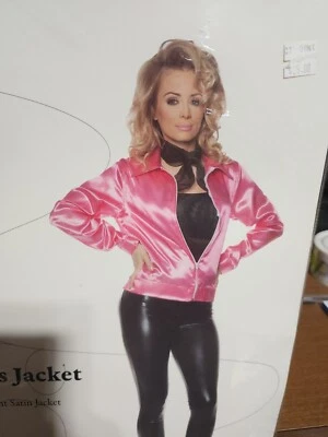 XX28882 Fifties Jacket Satin 1950s Sock Hop Pink Ladies Costume Underwraps