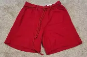 St. John’s Bay Mid-Rise Women's Medium Shorts Color Rumba Red NWT