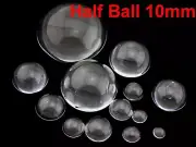 100 Transparent Clear Flatback Glass Half Sphere Ball Cabochon 10mm