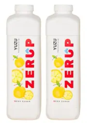 Zerup Zero Sugar / Sugar Free Yuzu Syrup ( 1 Litre ) 2 Pack