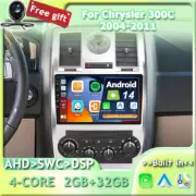32GB Car Play Android 14 Auto Car Stereo GPS Head Unit For Chrysler 300C 2004-11