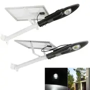 10W Solar Power Light-controlled Sensor LED Street Light Lamp With Pole Waterproof for Outdoor Road 36 GRAY