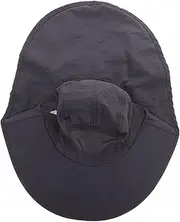 [Abaodam] Wide Brim Sun Protection Hat for Men Women Lightweight Outdoor Hiking Fishing Hat Neck Flap Dark Grey