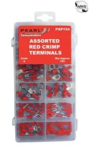 PEARL CONSUMABLES Wiring Connectors - Red - Pre-Insulated Assorted - Pack of 165