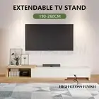 190-260cm Extendable TV Stand Cabinet Entertainment Unit Console Table Oak White