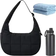 [Generic] Crescent Shoulder Bag | Lightweight Women's Underarm Carryall Purse | Large Capacity Quilted Everyday Shoulder Bag for Gym, Workout, Travel, Outdoor