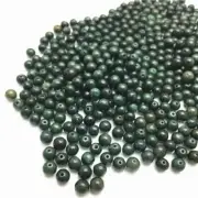 100pcs Natural Grade A Jadeite Dark Green Jade Round Bead 6.5mm Loose Bead
