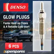 6 x Denso Glow Plugs for Nissan Patrol IV Y61 GR GU 2.8 TDiC Y61 RD28Ti 2826cc